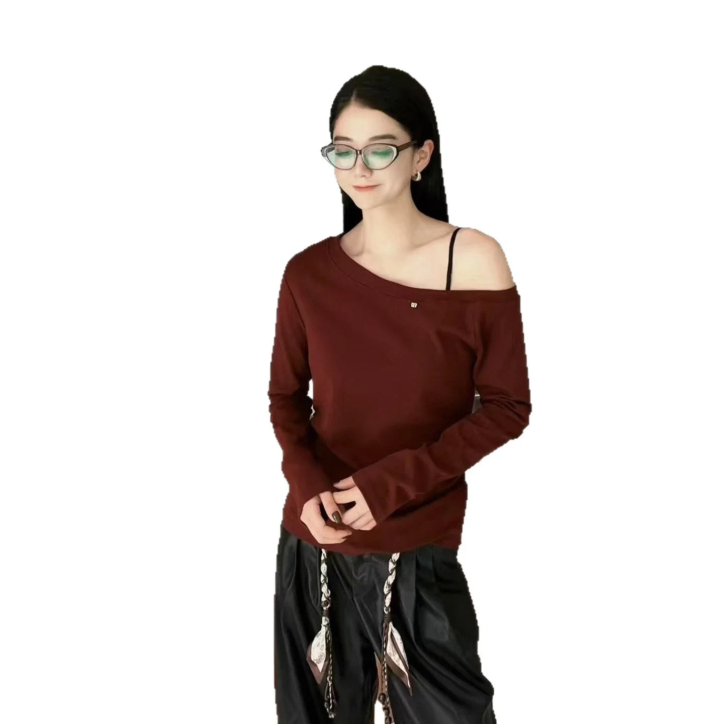 Women's 2025 Cotton Off-Shoulder T-Shirt