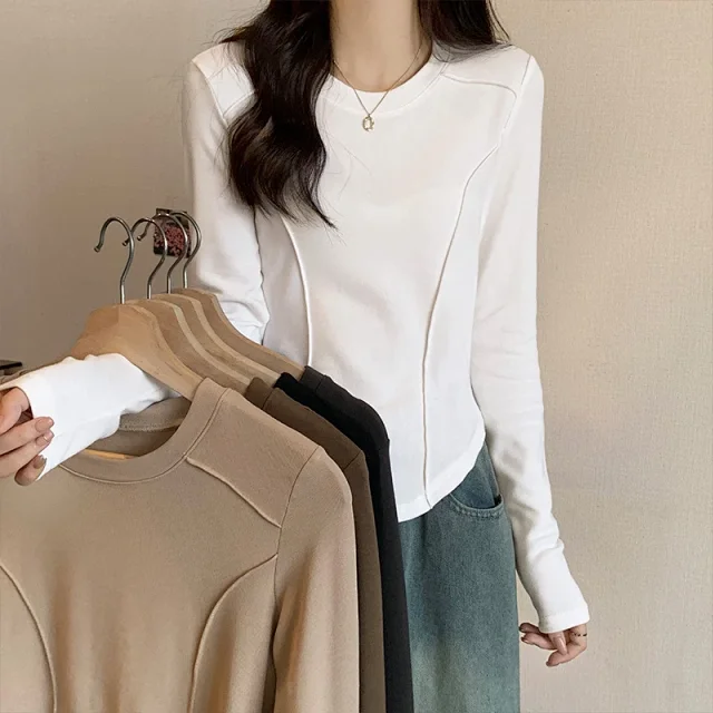 2025 Autumn Slim Fit Fishbone Top Detail