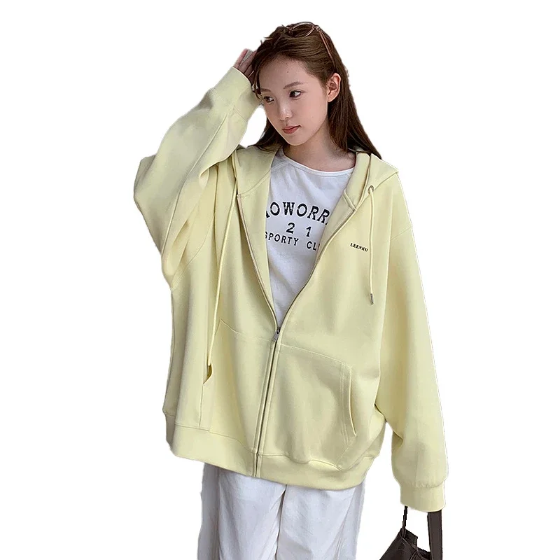 2025 Korean Women's Heavyweight Zip Hoodie