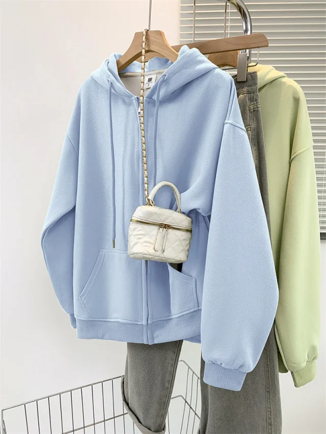 AW25 Multi-Color Vintage Ladies Hoodie Trendy Detail