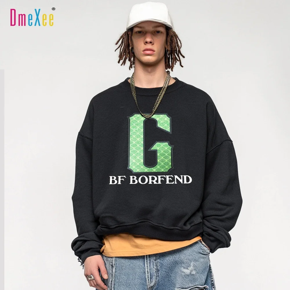 New Men's Oversized Black Casual Sweatshirt