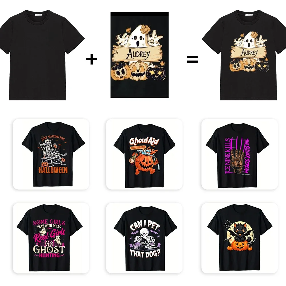 Men's Summer Halloween Cartoon Print Tee