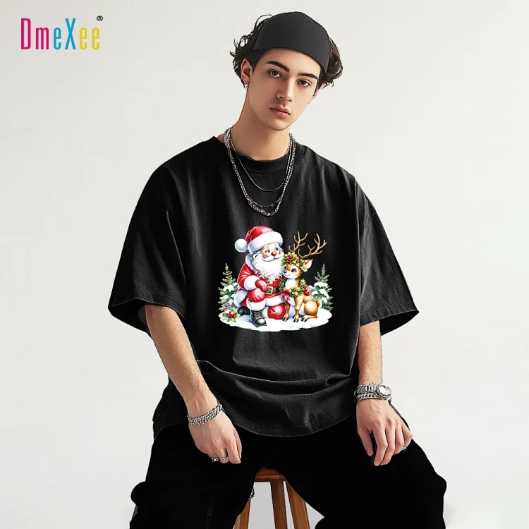 Men's Short Sleeve Christmas Print Tee