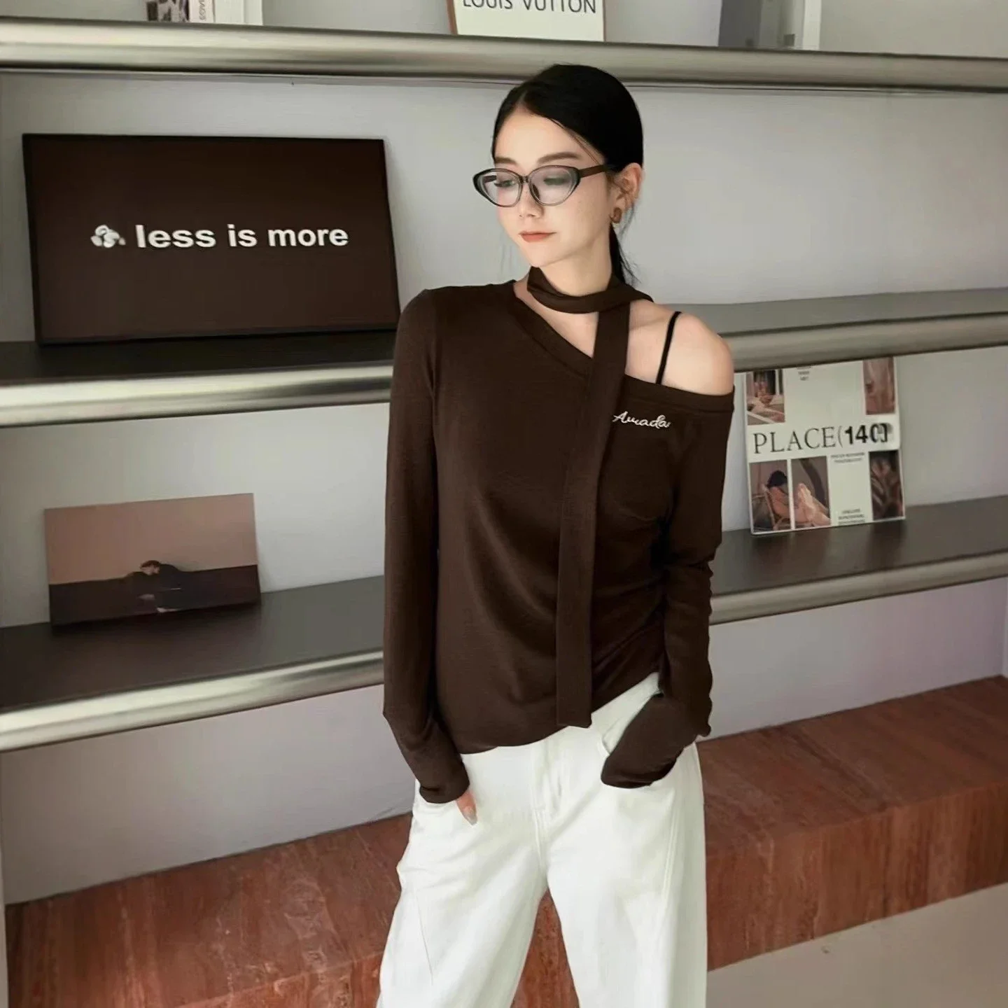 New Korean Off-Shoulder Slimming Women's Top