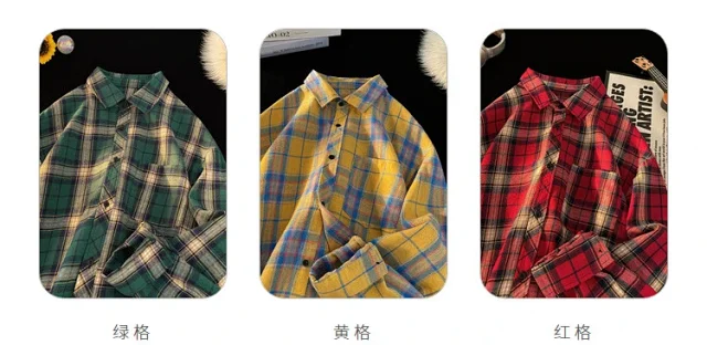 Men's Plus Size Plaid Flannel Overshirt Detail