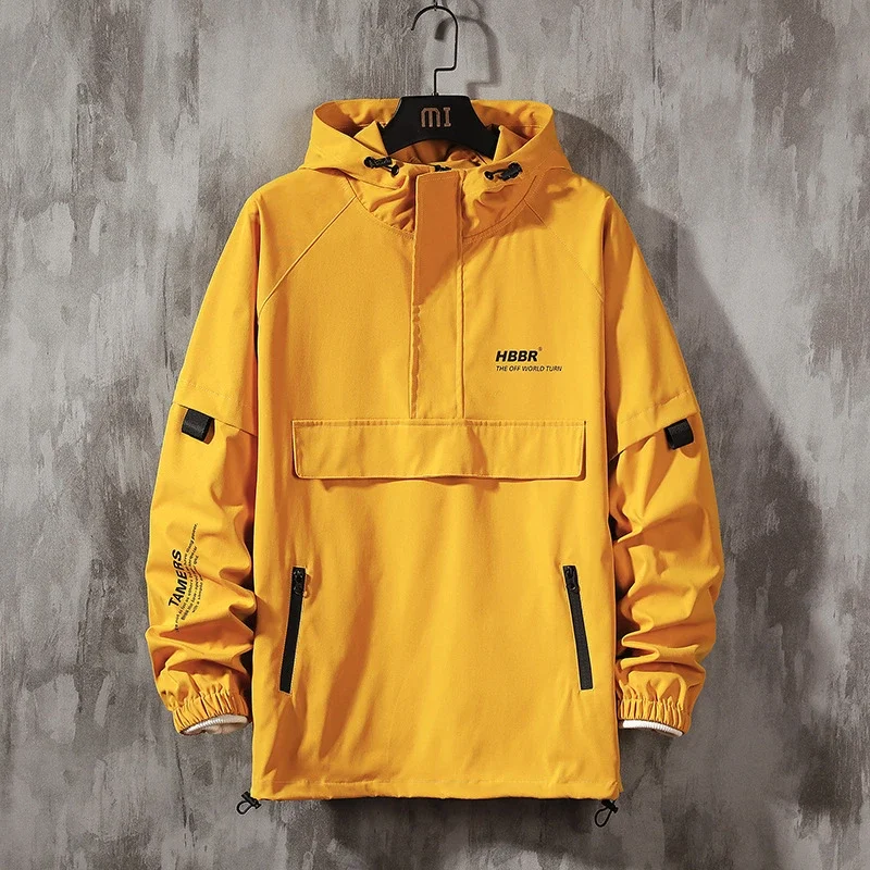 Men's Trendy Lightweight Hooded Half-Zip Jacket