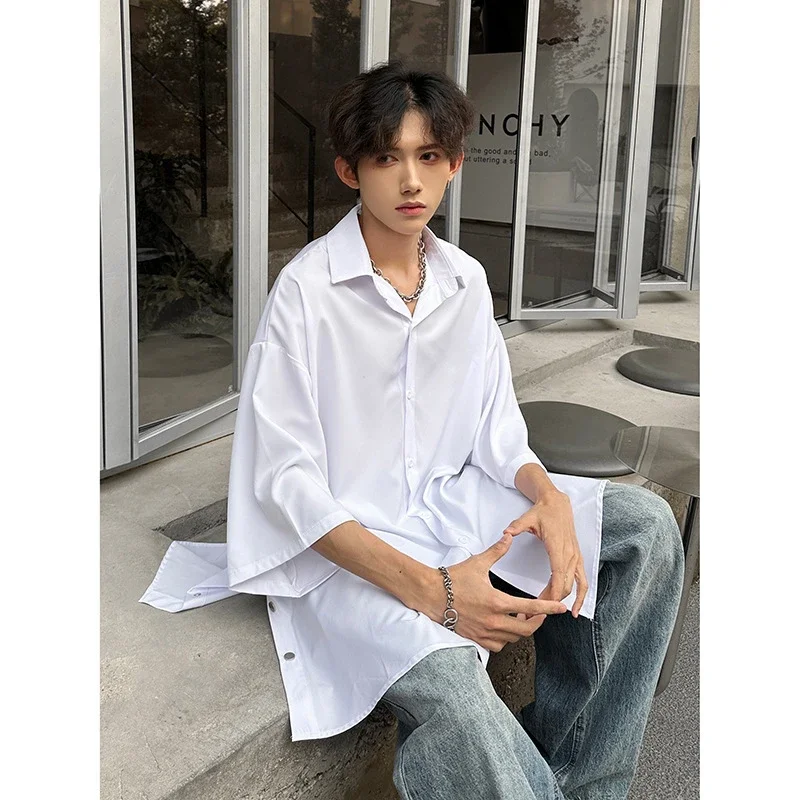 Men's Designer Chiffon Mid-Sleeve Shirt