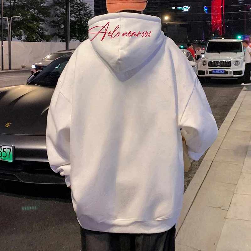 American Streetwear Men's Oversized Cotton Hoodie