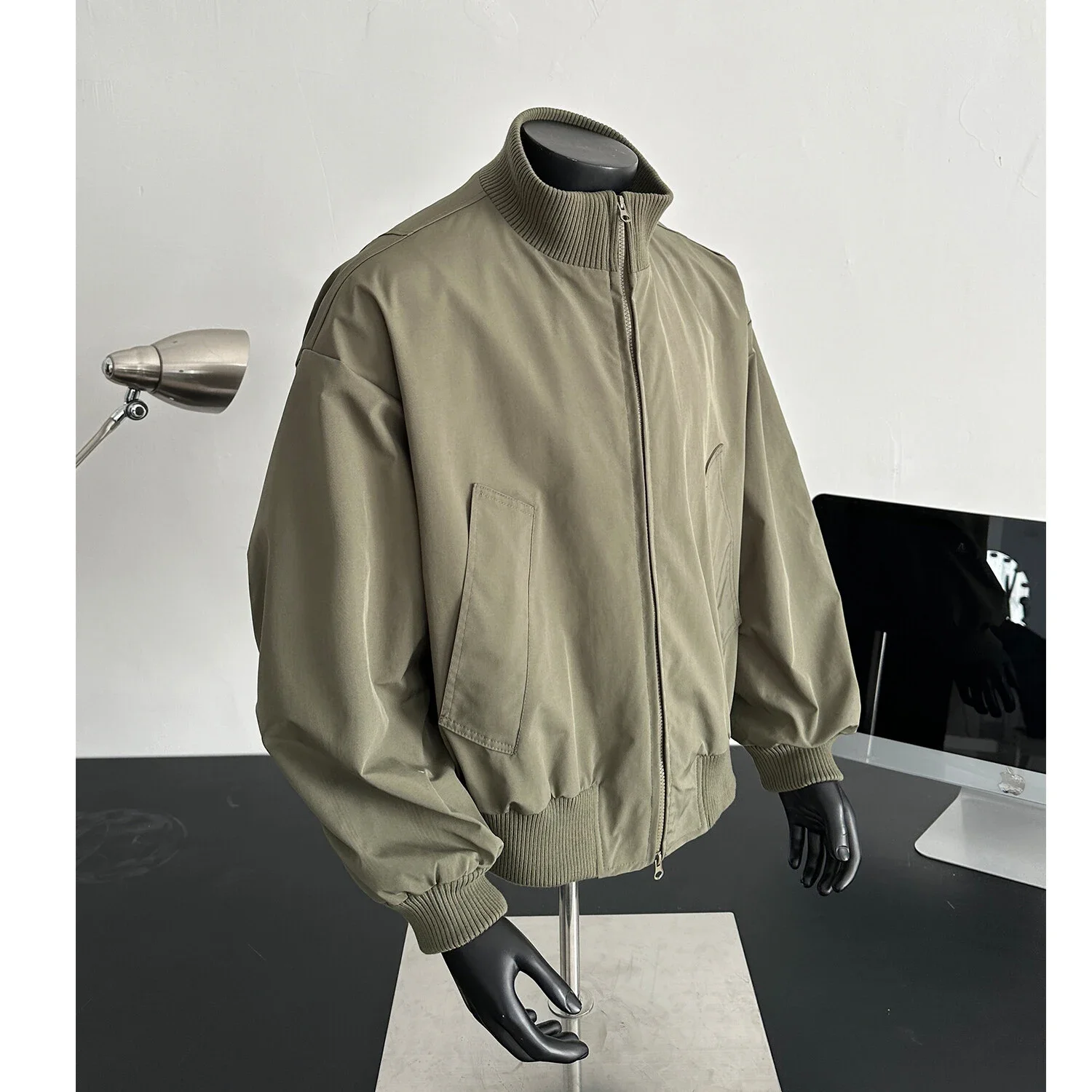 Men's Vintage Cropped Bomber Jacket