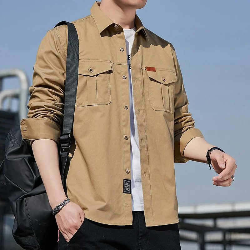 Men's Casual Work Long Sleeve Shirt