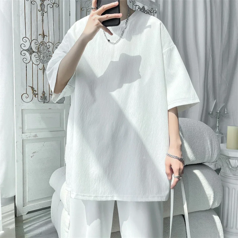 Unisex Oversized Ice Silk Draped Tee