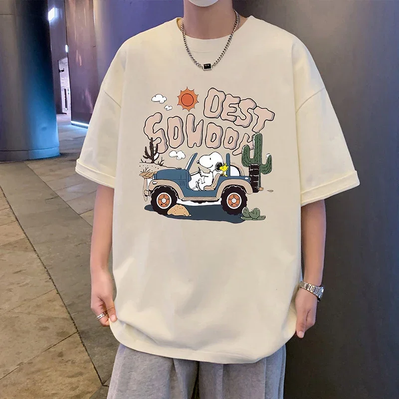 Men's Cartoon Print Cotton Tee 2025