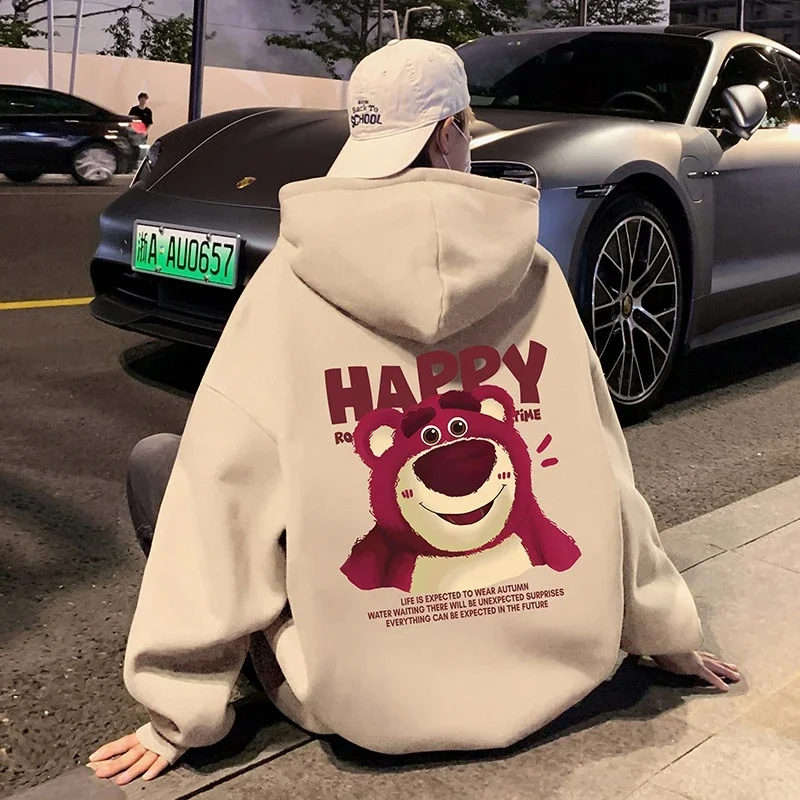 Men's Strawberry Bear Heavy Fleece Hoodie