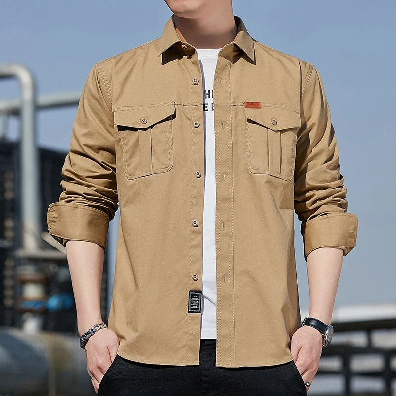 Men's Casual Work Long Sleeve Shirt