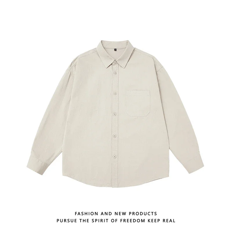 2025 Men's Khaki Cotton Work Shirt