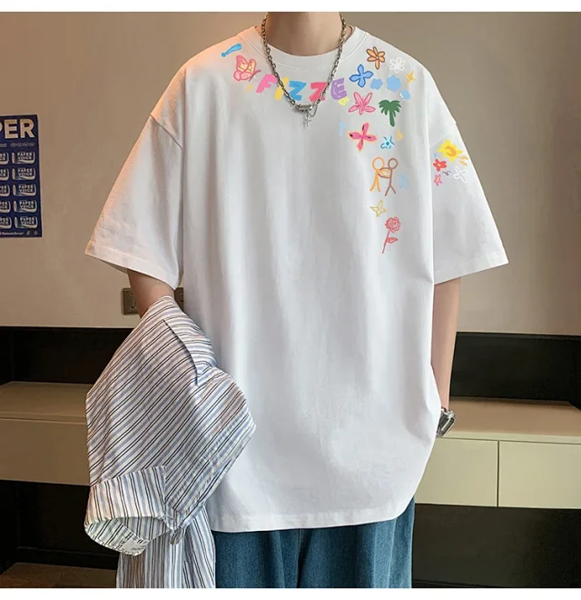 Men's Heavyweight Cotton Plus-Size T-Shirt Detail