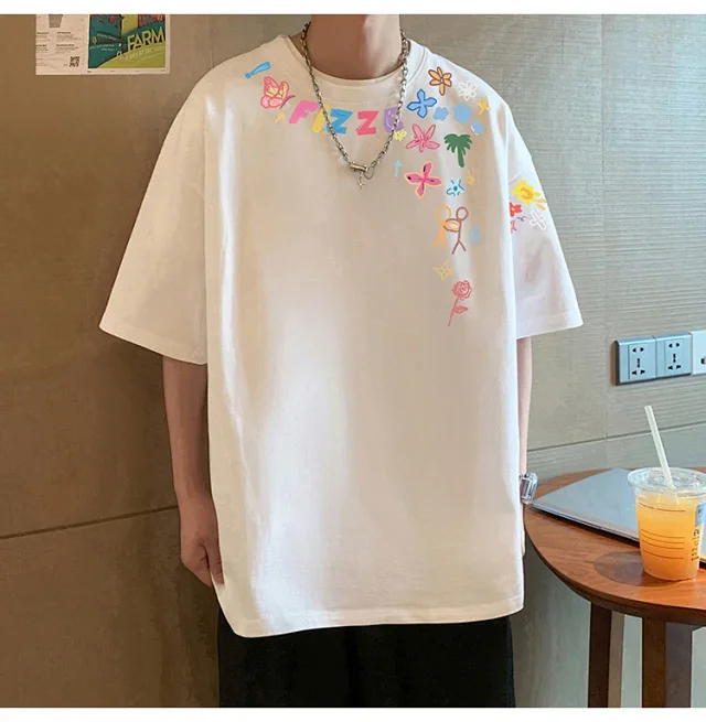 Men's Heavyweight Cotton Plus-Size T-Shirt Detail