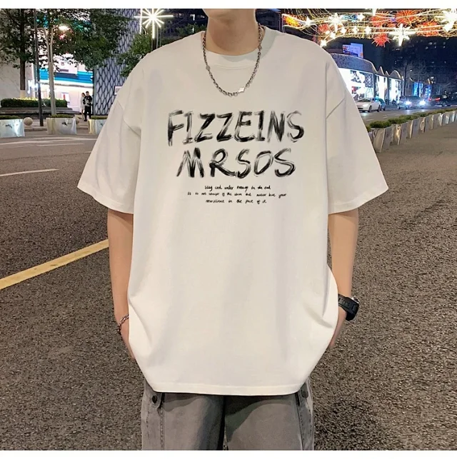 Men's 2025 Summer Cotton Loose T-Shirt Detail