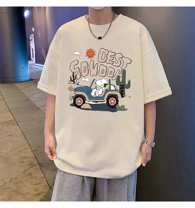 Men's Cartoon Print Cotton Tee 2025 Detail
