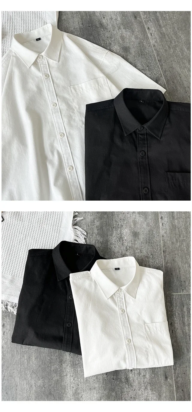 Men's Summer Casual Cotton Short-Sleeve Shirt Detail