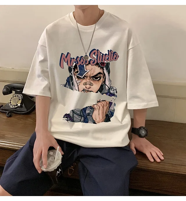 Men's Heavyweight Cotton Oversized Short-Sleeve Tee Detail
