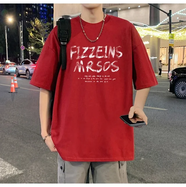 Men's 2025 Summer Cotton Loose T-Shirt Detail