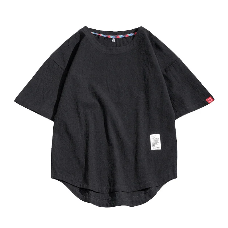 Men's Japanese Loose-Fit Solid Tee