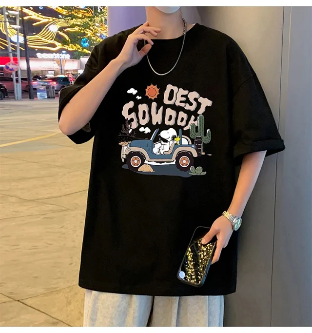 Men's Cartoon Print Cotton Tee 2025 Detail