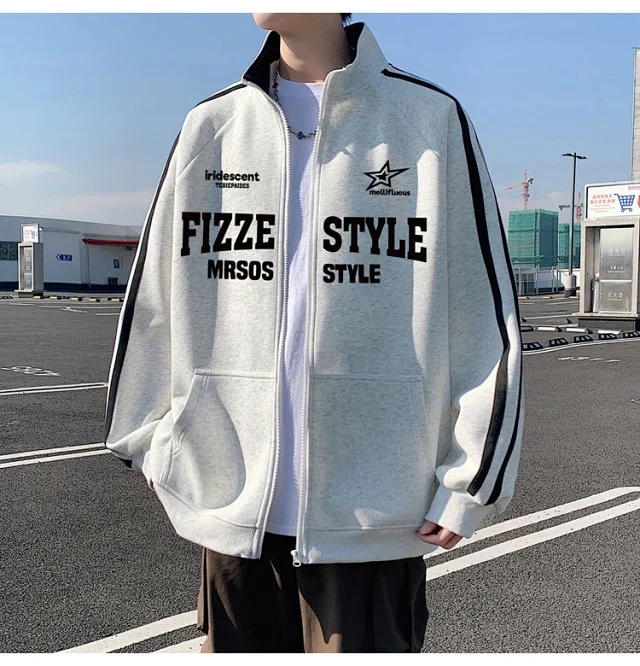 American Heavyweight Zip Hoodie Jacket Detail