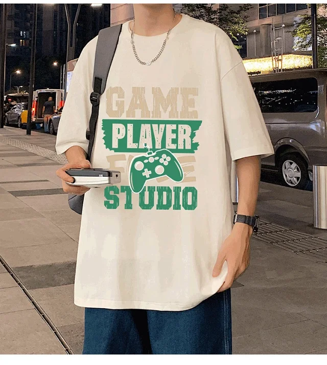 American Street Men's Cotton T-Shirt 220gsm Detail