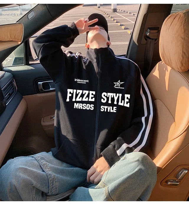 American Heavyweight Zip Hoodie Jacket Detail