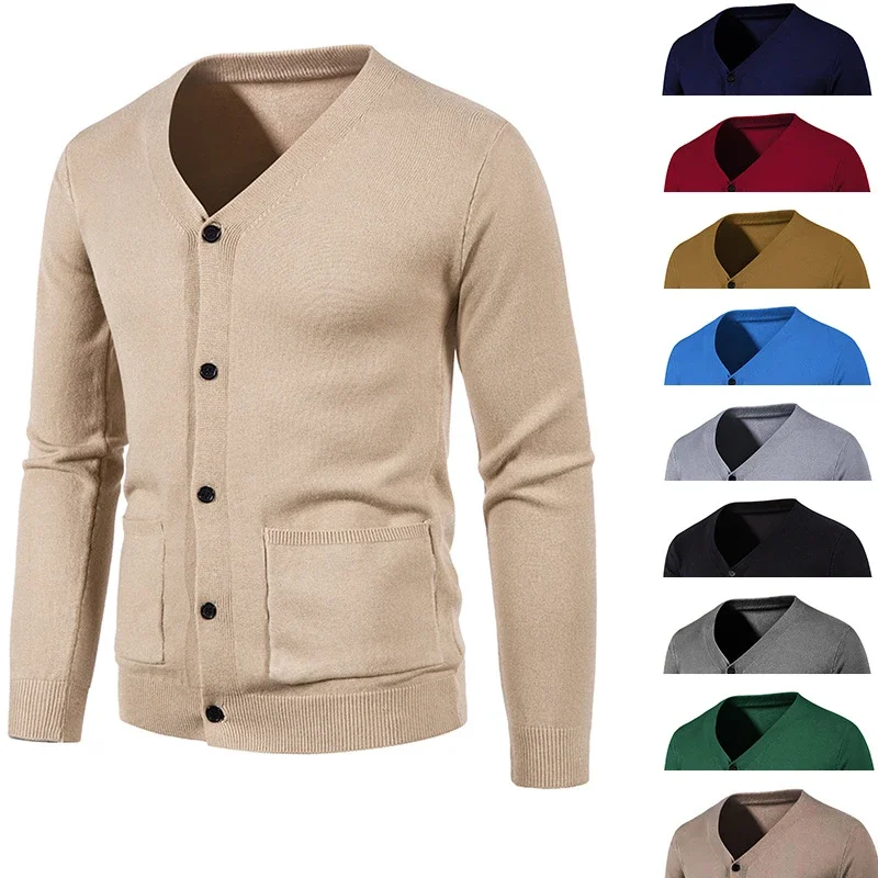 Men's Korean Style Knit Cardigan Autumn New
