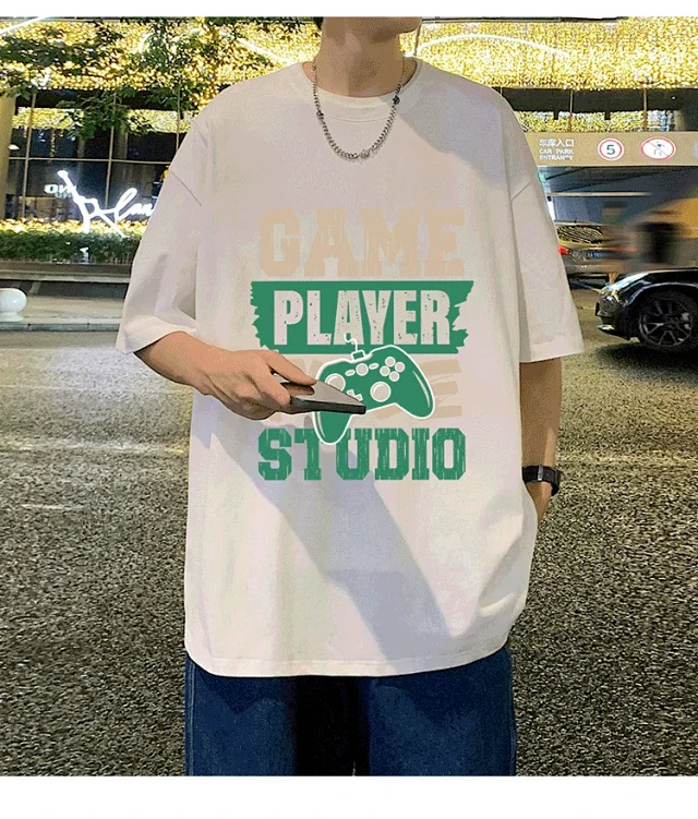 American Street Men's Cotton T-Shirt 220gsm Detail