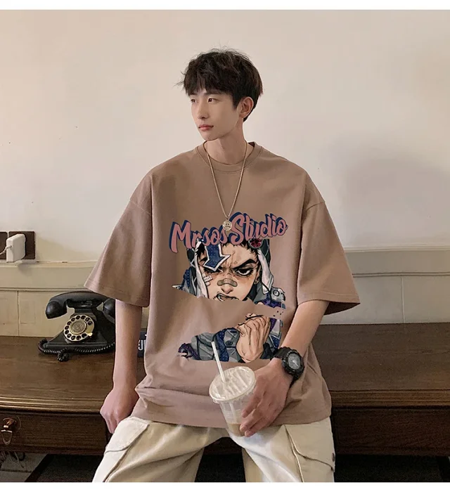 Men's Heavyweight Cotton Oversized Short-Sleeve Tee Detail