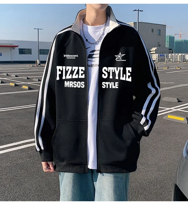 American Heavyweight Zip Hoodie Jacket Detail