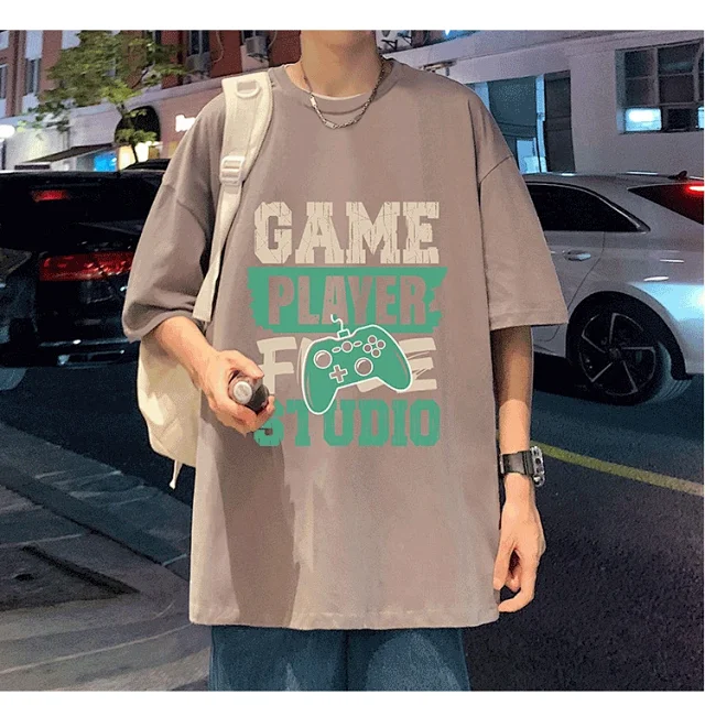 American Street Men's Cotton T-Shirt 220gsm Detail