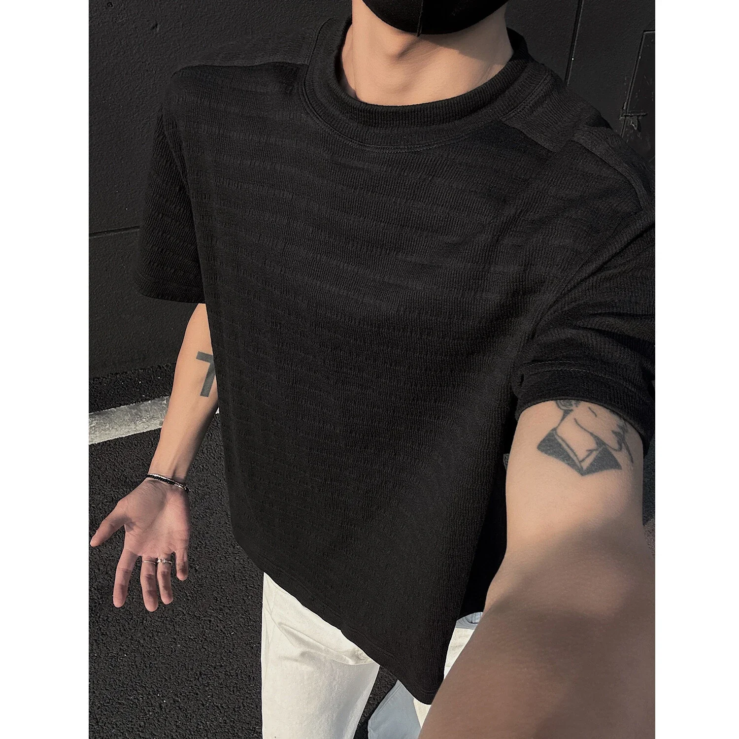 Cleanfit Men's Textured Short Sleeve T-Shirt