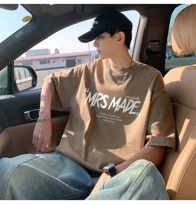 New Men's Heavyweight Cotton Oversize Tee Detail