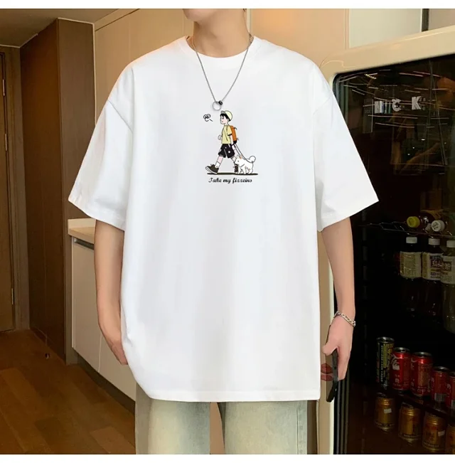 Men's Big Size Cotton Summer T-Shirt Detail
