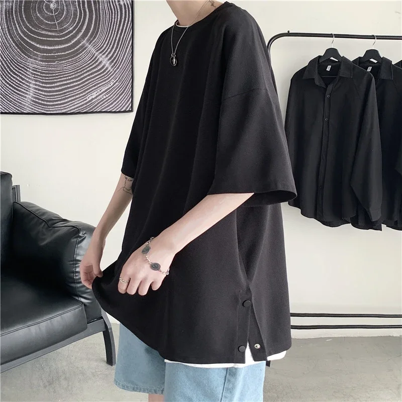 Men's 2025 Oversized Summer T - Shirt (Ins Hong Kong Style)
