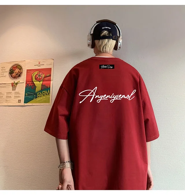Men's Heavyweight Cotton Foam Print Tee Detail