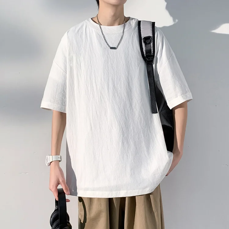 Men's Linen-Like Oversized Summer Tee