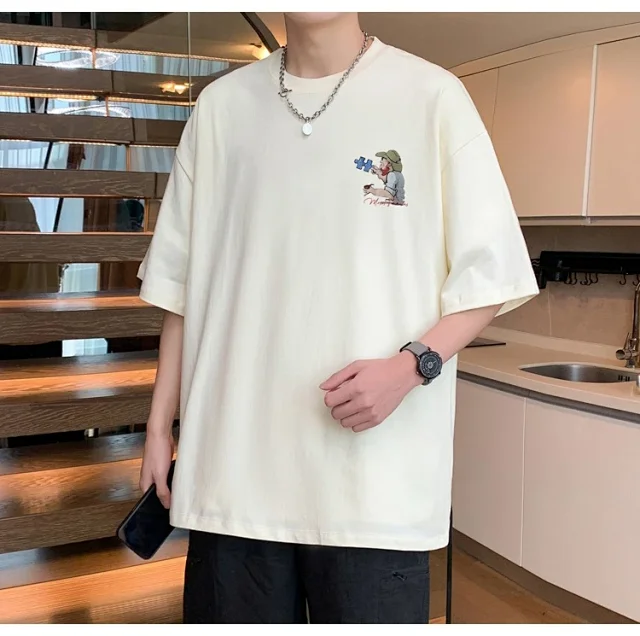 Men's American Street Heavyweight Cotton T-Shirt Detail