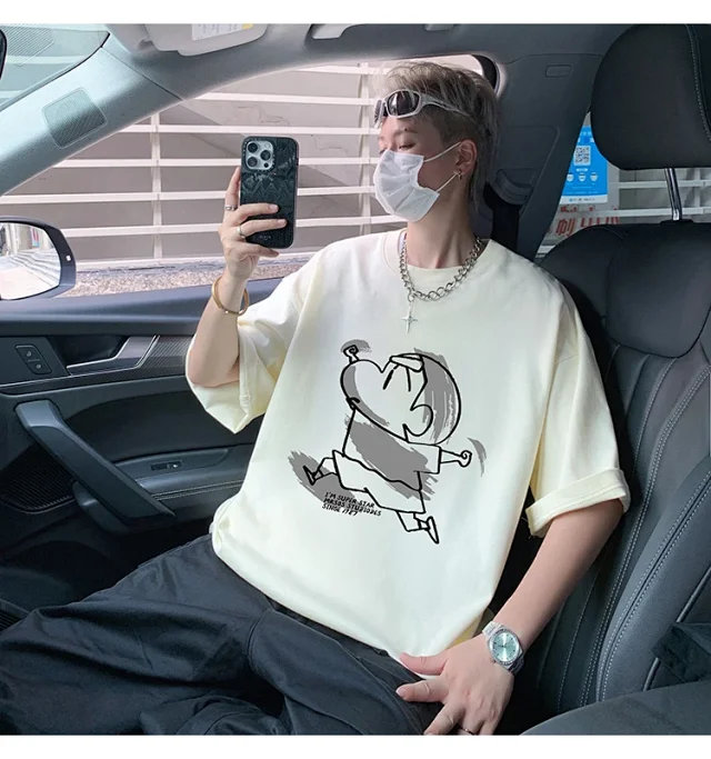 Men's HK Style Oversize Cotton Tee Detail