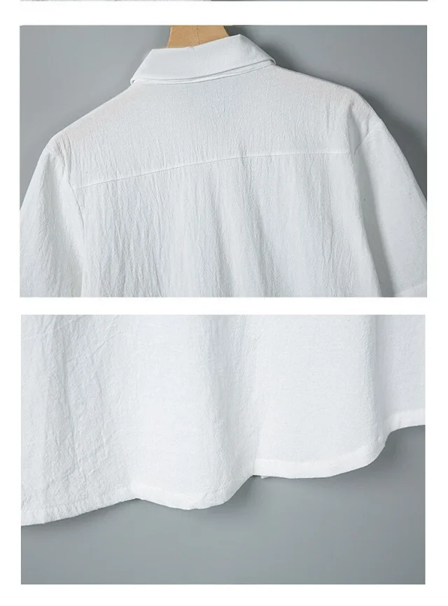 Men's Chinese Summer Short-Sleeve Shirt Detail