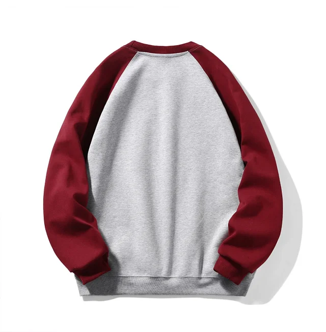 Men's Plus-Size Japanese Minimalist Color-Block Sweatshirt Detail