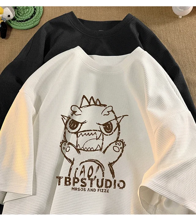 Men's Short Sleeve Dino Waffle Tee Detail
