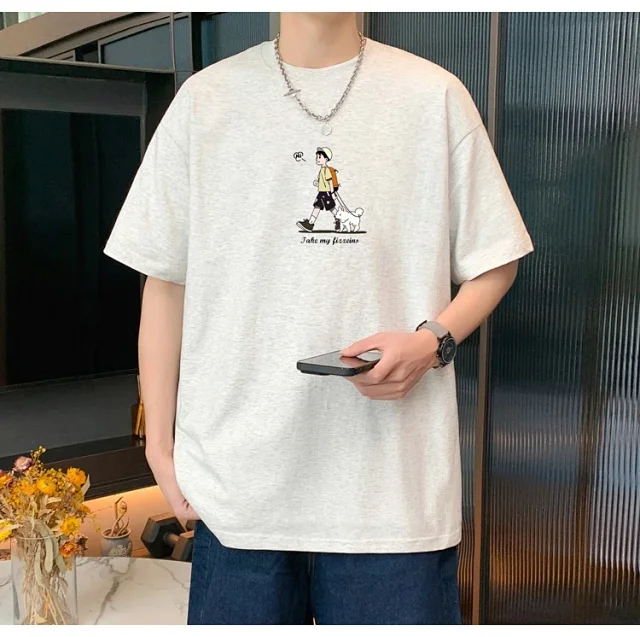 Men's Big Size Cotton Summer T-Shirt Detail