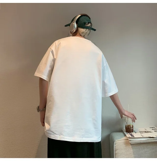 Summer 2025 Men's Cotton Oversized T-shirt Detail