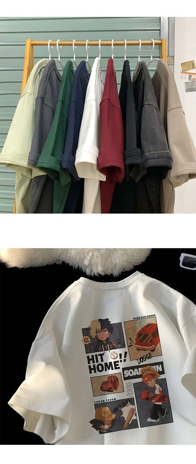 Men's Cartoon Print Heavyweight Cotton Tee Detail